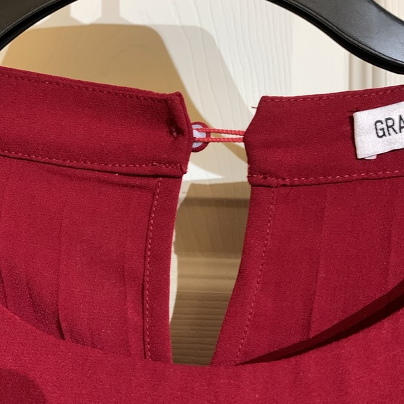 Grace Karin dress. Large. Pleated Chiffon. Flowy. For wedding. Midi. Ruffle. - Picture 3 of 10